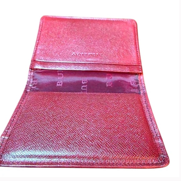 Burberry Red and Cream Plaid Wallet - Picture 3 of 12